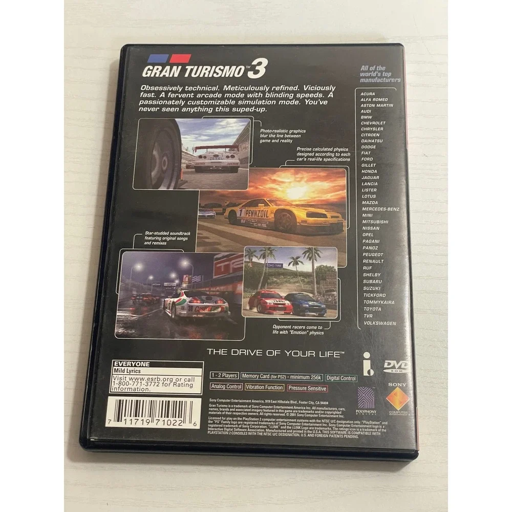 PlayStation 2 Gran Turismo‎ 3 A Spec Greatest Hits Game Disc Tested